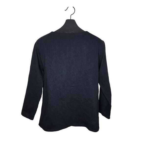 Saint James Tops - Saint James Boat Neck Thick Cotton Pullover Shirt Top Womens Size M Black